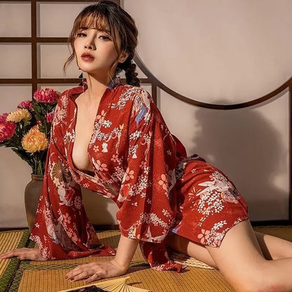 Pyjama kimono japonais sexy pour femmes