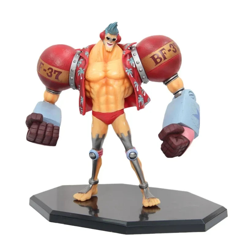 Figurine d'anime One Piece Gk Franky à double tête interchangeable