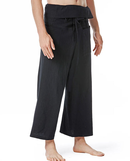 Pantalon de yoga en lin pour hommes et femmes