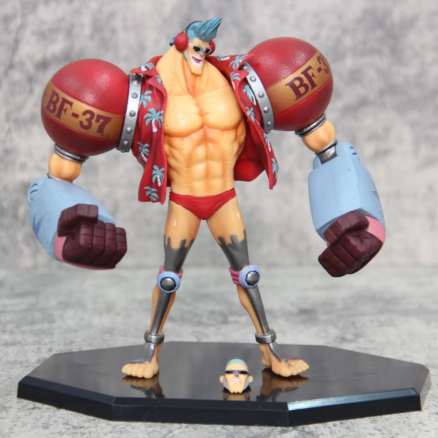 Figurine d'anime One Piece Gk Franky à double tête interchangeable