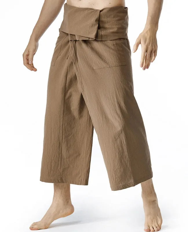 Pantalon de yoga en lin pour hommes et femmes