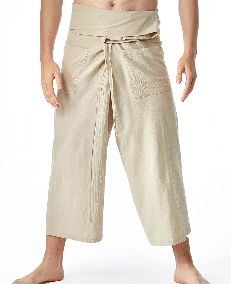 Pantalon de yoga en lin pour hommes et femmes