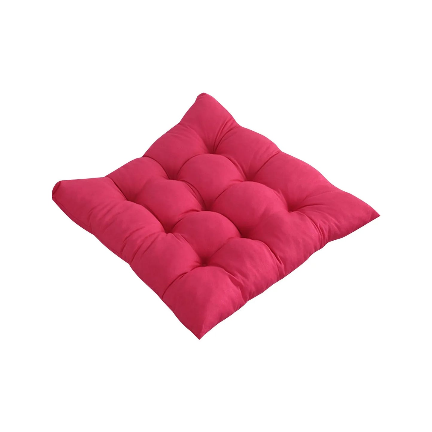 Coussin de Chaise en Polymères Carrés en Coton Doux et Rembourré