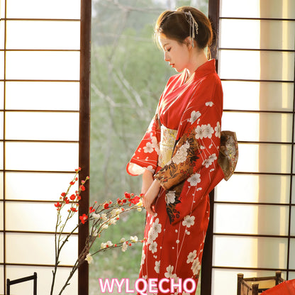 Kimono traditionnel japonais avec Obi pour femmes