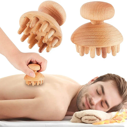 Outil de massage corporel en bois