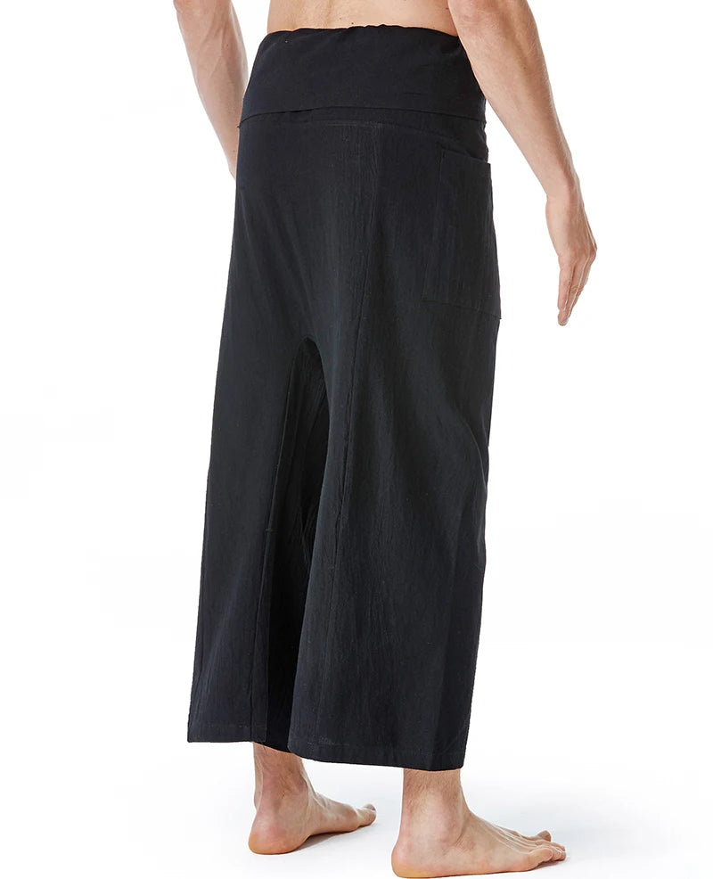 Pantalon de yoga en lin pour hommes et femmes