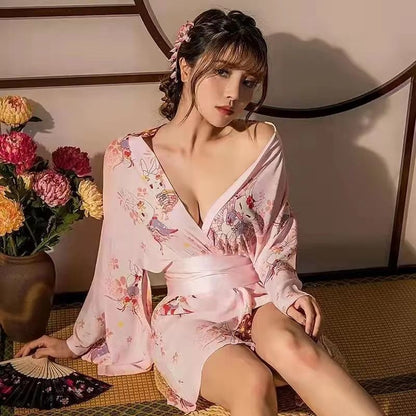 Pyjama kimono japonais sexy pour femmes