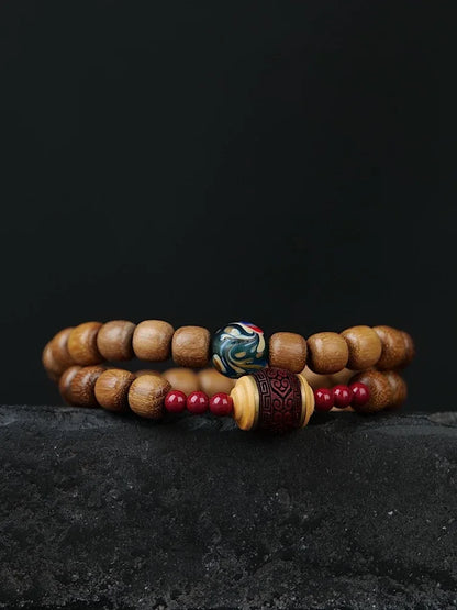 Bracelet unisexe en bois parfumé de style Vietnam