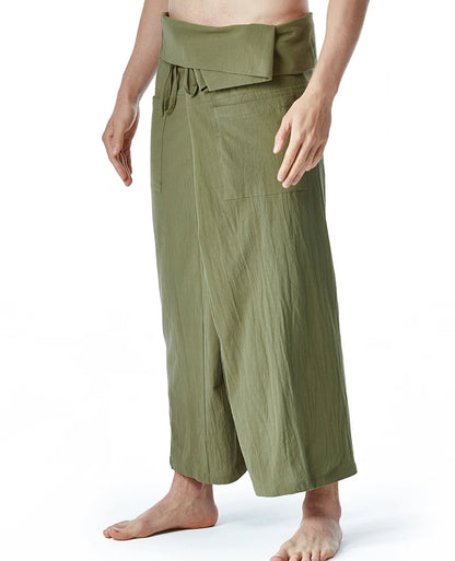 Pantalon de yoga en lin pour hommes et femmes