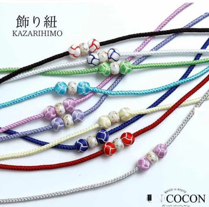 Vêtements - Accessoires - Ceinture japonaise tissée à la main avec corde de taille décorée