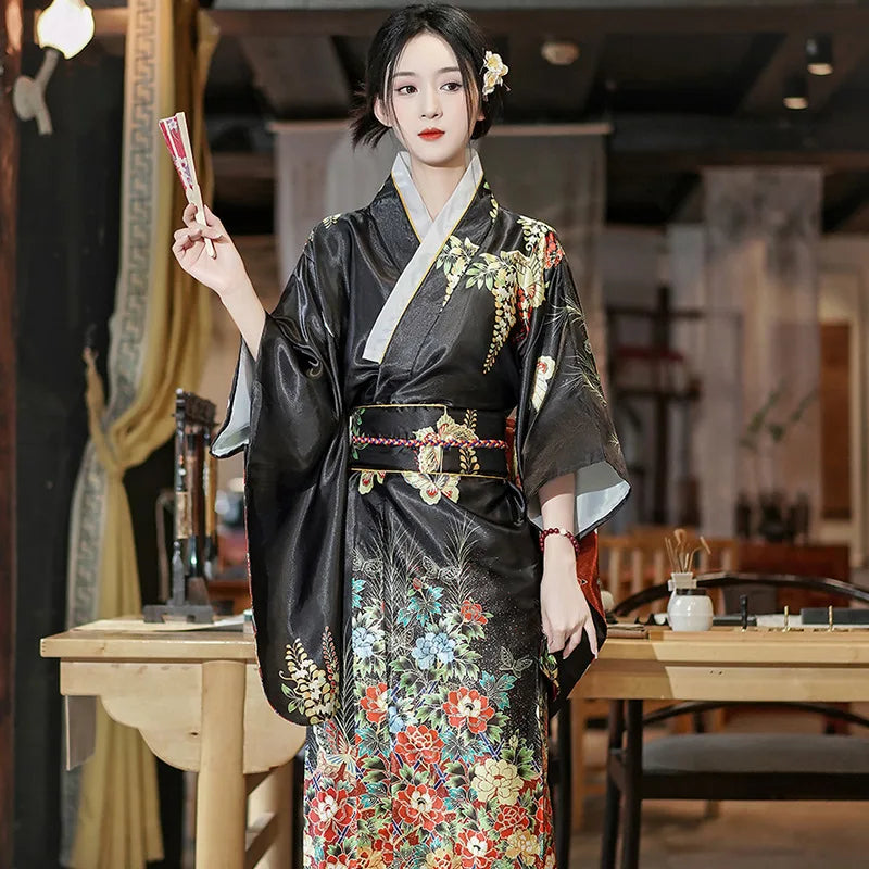 A FINALISER Kimono Yukata avec Obi pour Femme