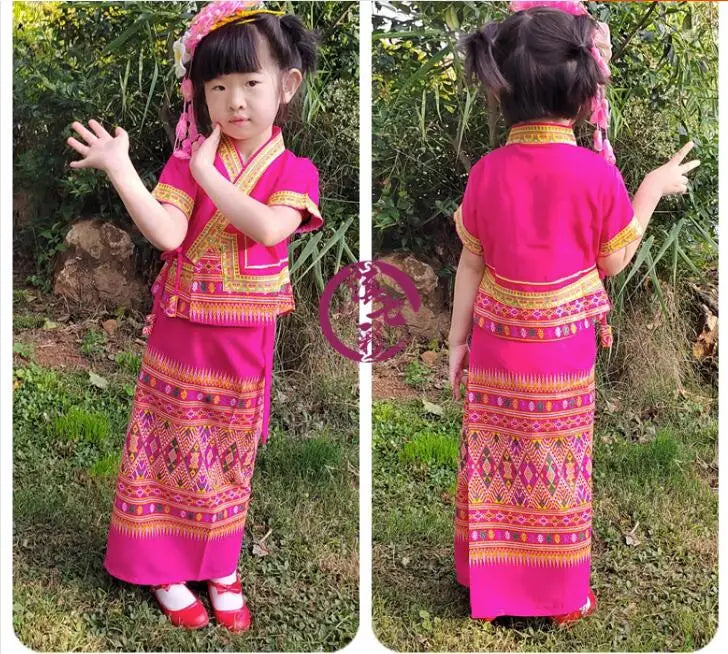 Robe de style ethnique thaïlandais pour filles