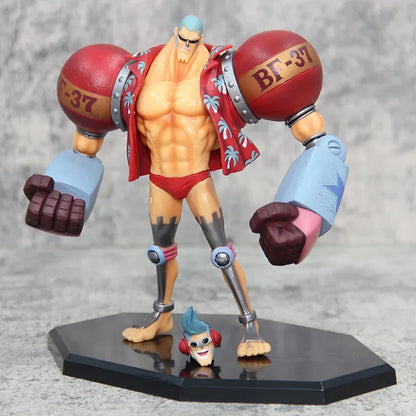 Figurine d'anime One Piece Gk Franky à double tête interchangeable