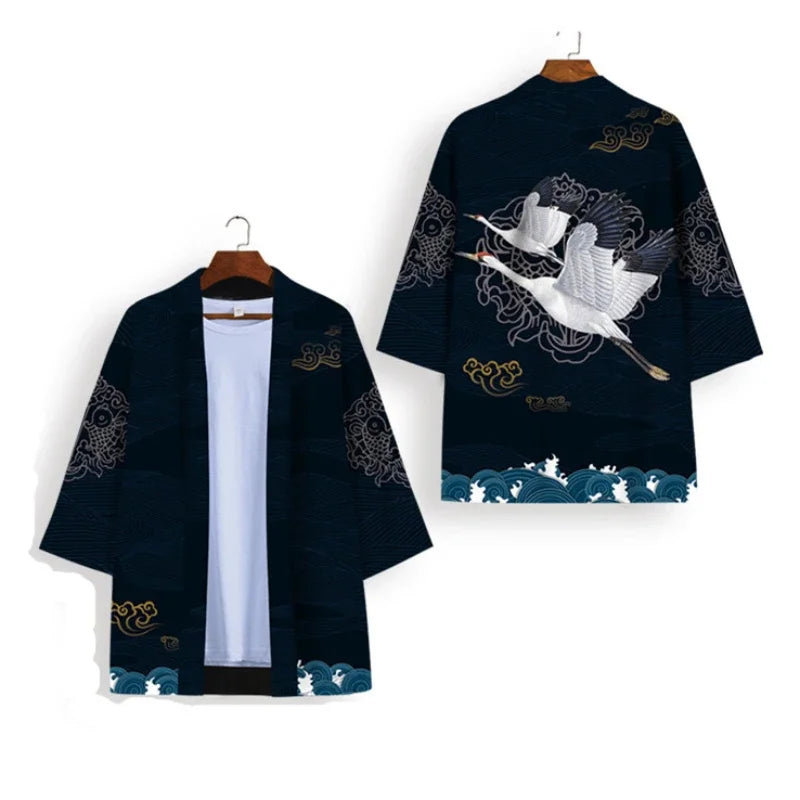 Kimono streetwear japonais unisexe