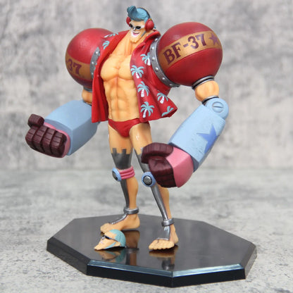 Figurine d'anime One Piece Gk Franky à double tête interchangeable