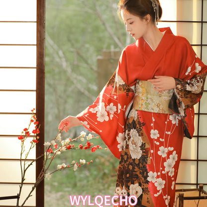 Kimono traditionnel japonais avec Obi pour femmes