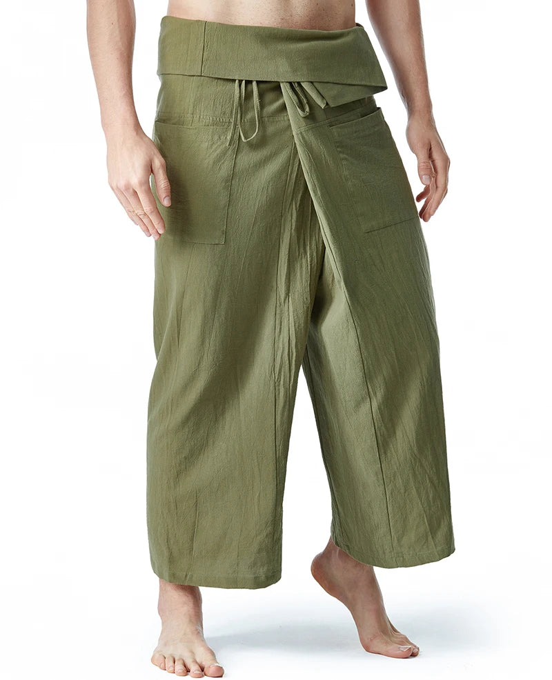 Pantalon de yoga en lin pour hommes et femmes