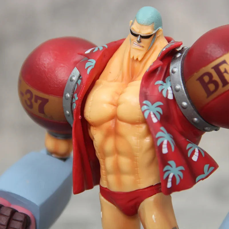 Figurine d'anime One Piece Gk Franky à double tête interchangeable