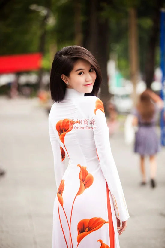 Robe traditionnelle vietnamienne Ao dai