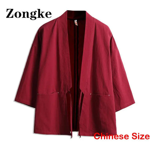 Kimono japonais de couleur unie pour hommes