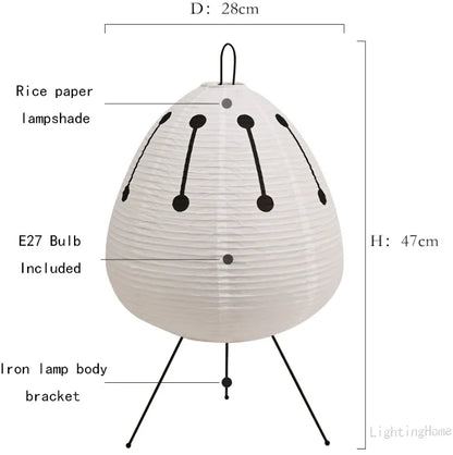 Lampe papier design japonais