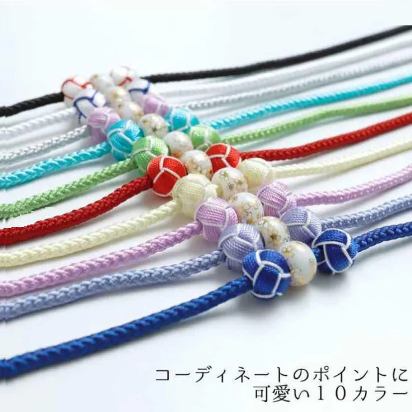 Vêtements - Accessoires - Ceinture japonaise tissée à la main avec corde de taille décorée