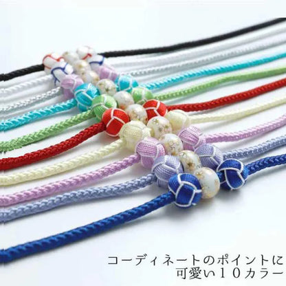 Vêtements - Accessoires - Ceinture japonaise tissée à la main avec corde de taille décorée