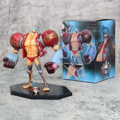 Figurine d'anime One Piece Gk Franky à double tête interchangeable