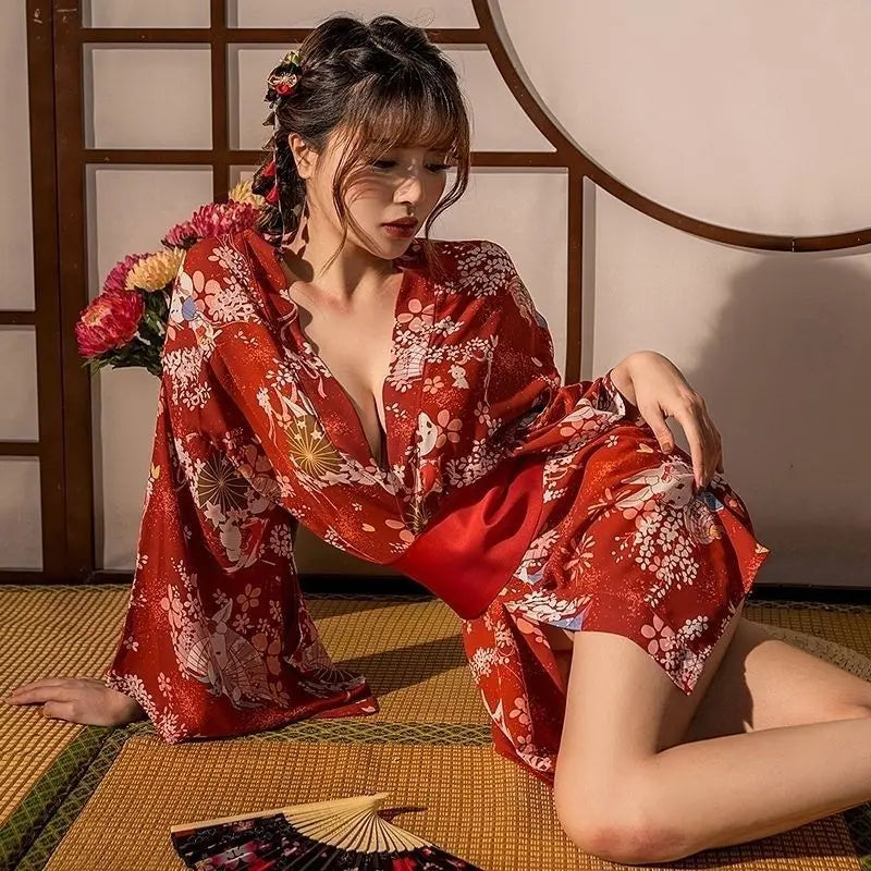 Pyjama kimono japonais sexy pour femmes