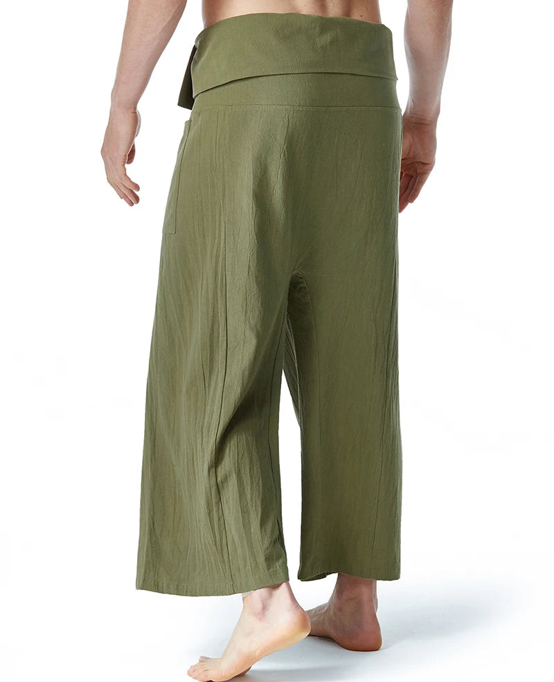 Pantalon de yoga en lin pour hommes et femmes