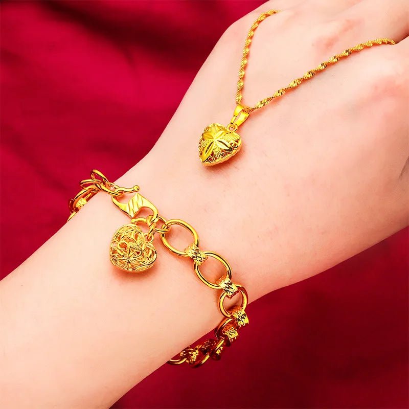 Bracelet d’amour vietnamien plaqué or - Tresors asiatiques