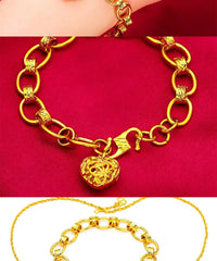 Bracelet d’amour vietnamien plaqué or - Tresors asiatiques