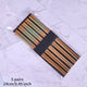 Cinq paires de baguettes en Bois de Style Japonais Vintage - Tresors asiatiques