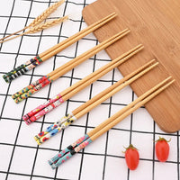 Cinq paires de Baguettes Ménagers en Bambou Sulfen - Tresors asiatiques