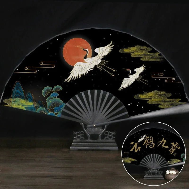 Éventail Vintage Chinois en Bambou - Tresors asiatiques