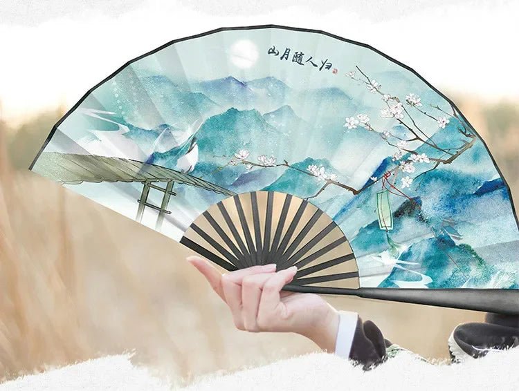 Éventail Vintage Chinois en Bambou - Tresors asiatiques