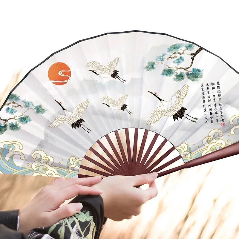 Éventail Vintage Chinois en Bambou - Tresors asiatiques