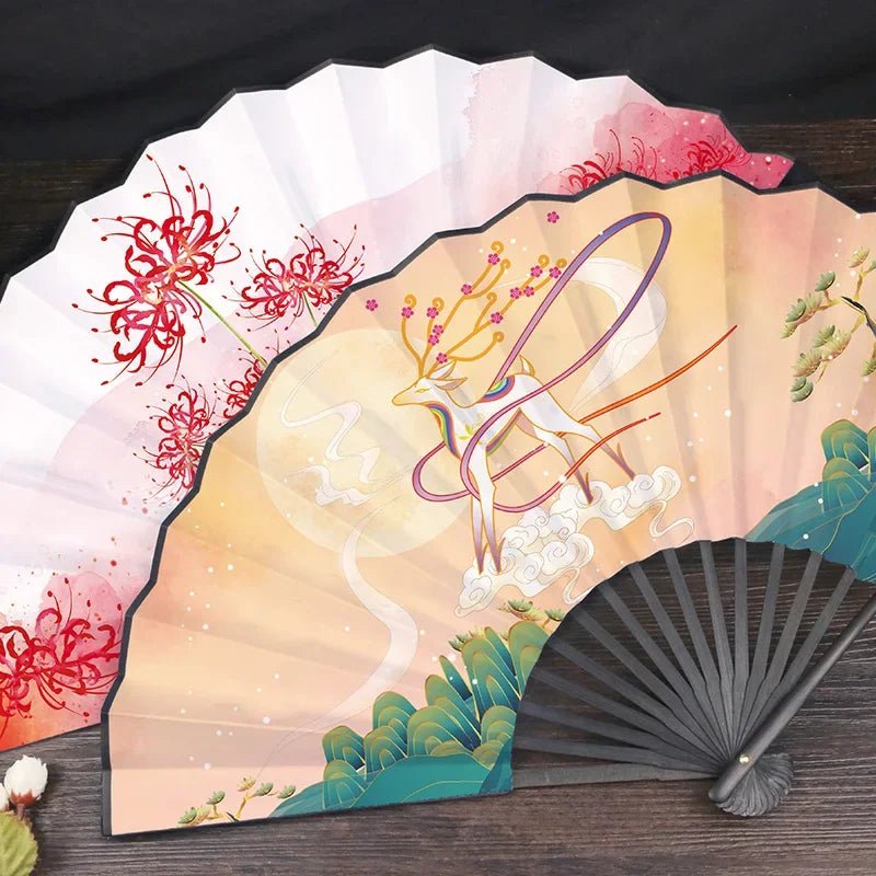 Éventail Vintage Chinois en Bambou - Tresors asiatiques