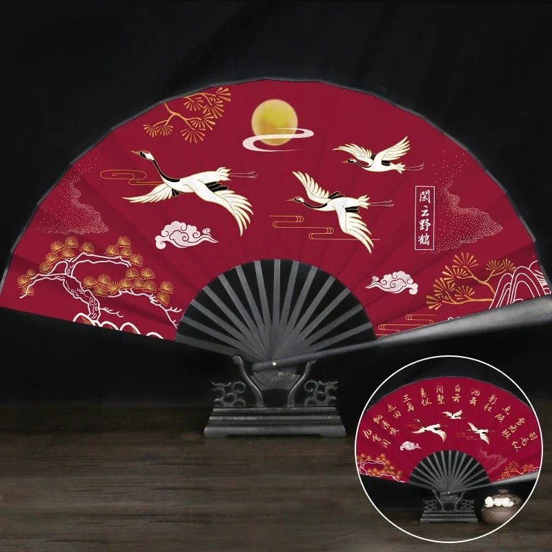 Éventail Vintage Chinois en Bambou - Tresors asiatiques
