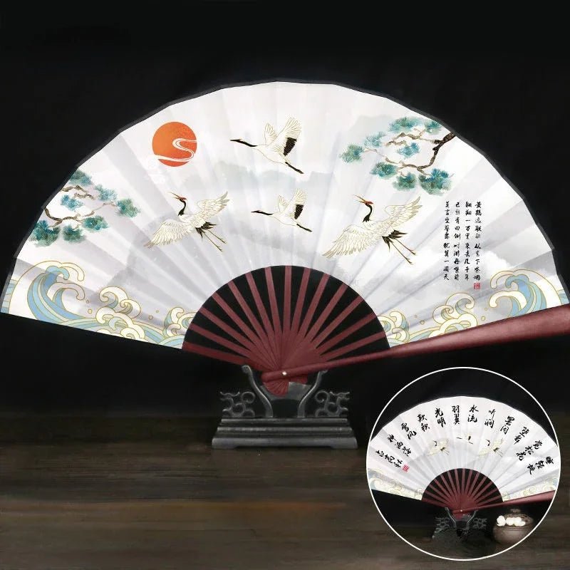 Éventail Vintage Chinois en Bambou - Tresors asiatiques