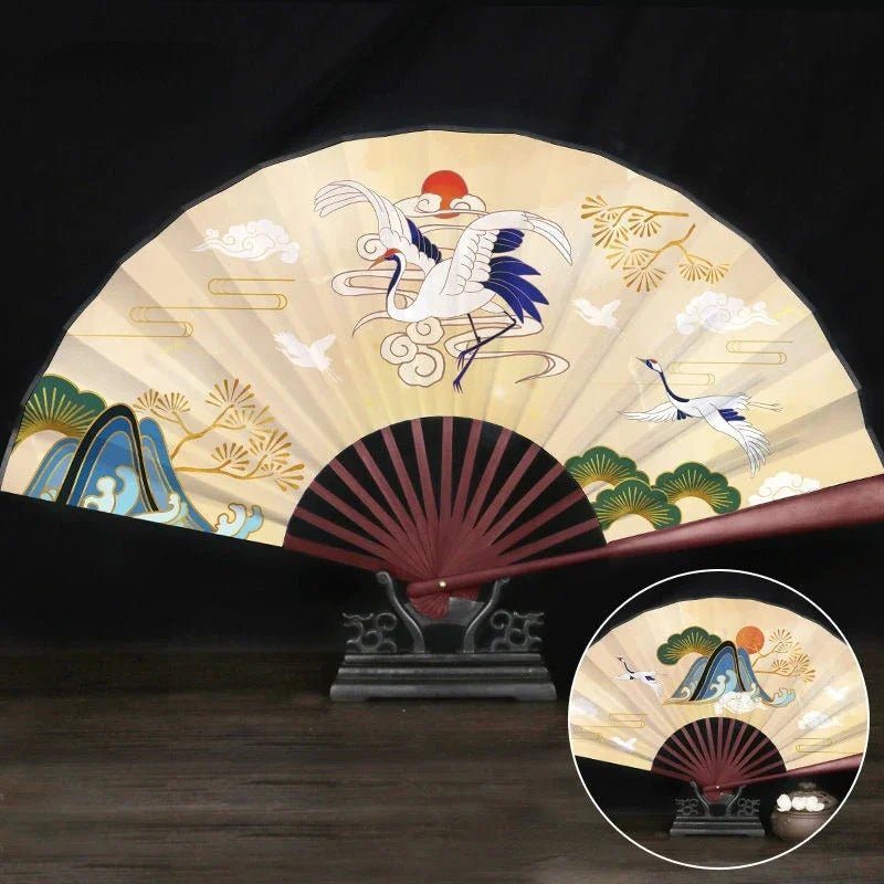 Éventail Vintage Chinois en Bambou - Tresors asiatiques