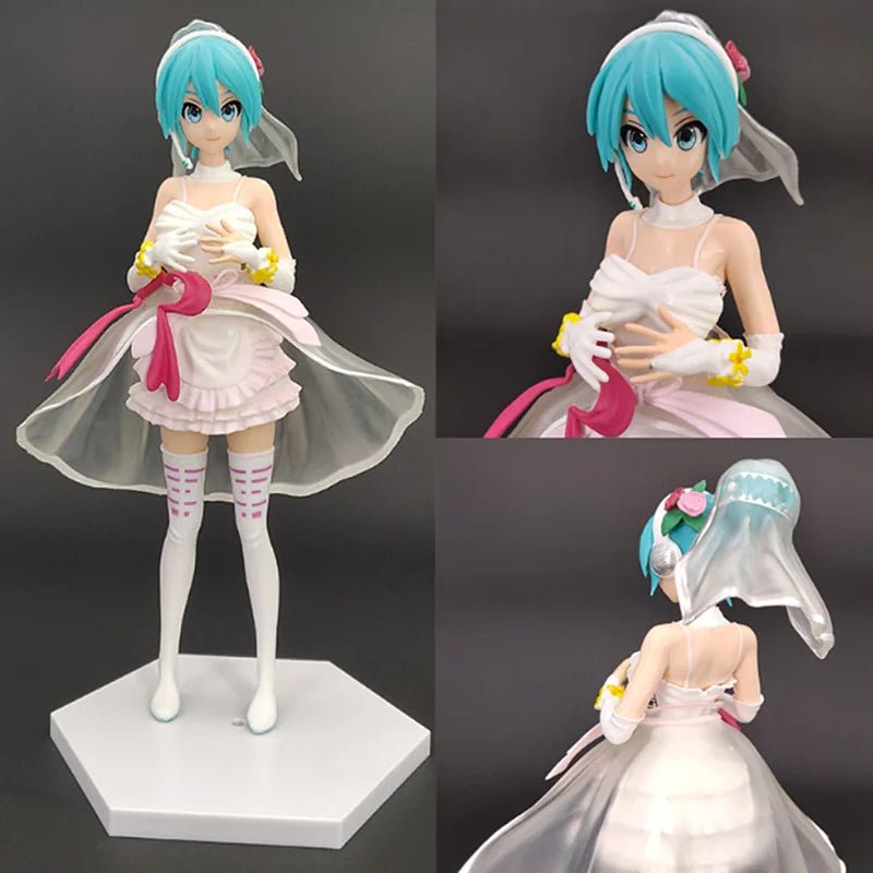 Figurine Hatsune Miku en robe de mariée - Tresors asiatiques