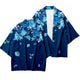 Kimono japonais — Roses bleues sur bleu nuit