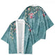 Kimono japonais — Fleurs suspendues sur vert céladon