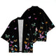 Kimono japonais — Papillons sur noir