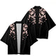 Kimono japonais — Branches de cerisier sur noir