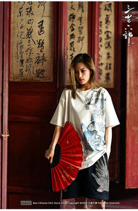T-shirt Yokosuka Sukajan brodé de style vintage - Tresors asiatiques