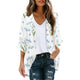Cardigan de plage — Myosotis sur blanc